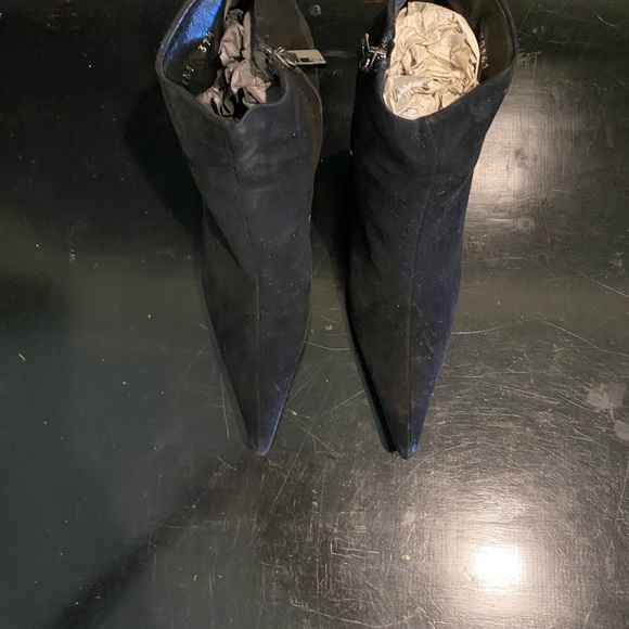 FENDI VINTAGE BOOTIES Suede black size7.5 - Picture 4 of 9